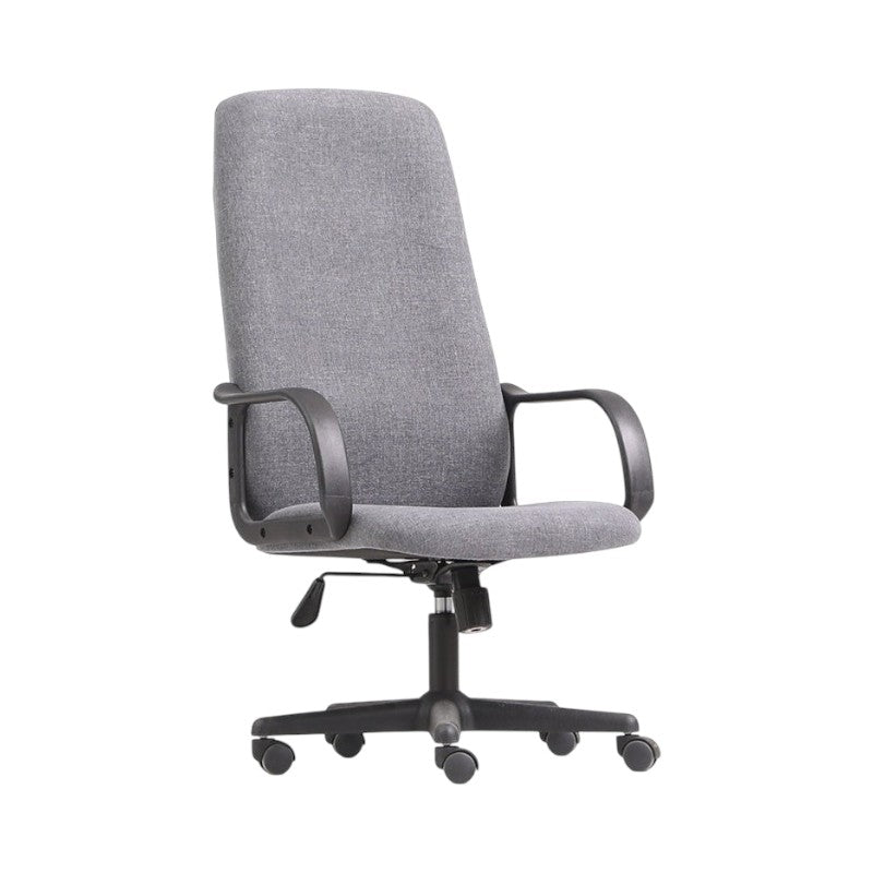 Xiaoyaozuo Z012G grey fabric office chair with adjustable height and tilt, featuring a retro design and breathable material.