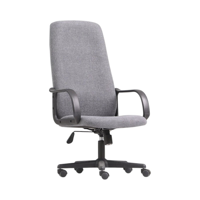 Xiaoyaozuo Z012G grey fabric office chair with adjustable height and armrests, suitable for home or office.