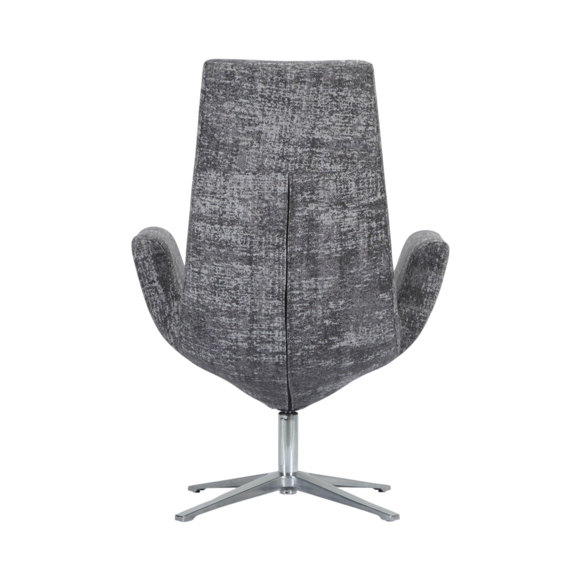 Xiaoyaozuo office chair, modern grey upholstered swivel chair with high back and brushed metal base.