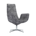 Xiaoyaozuo office chair: Modern grey textured fabric swivel chair with high back and brushed metal base.