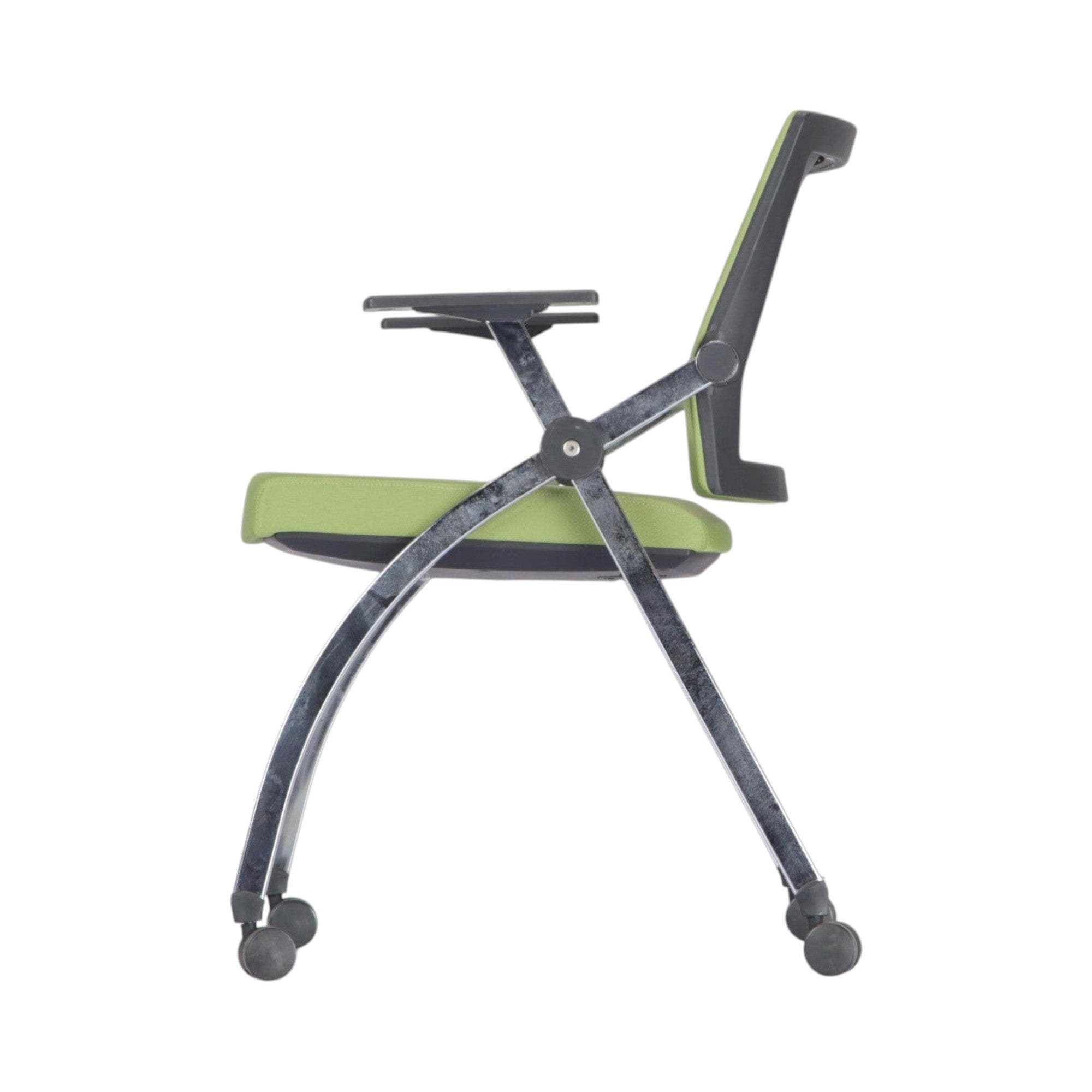 Xiaoyaozuo office chair modern lime green conference chair with wheels and writing tablet
