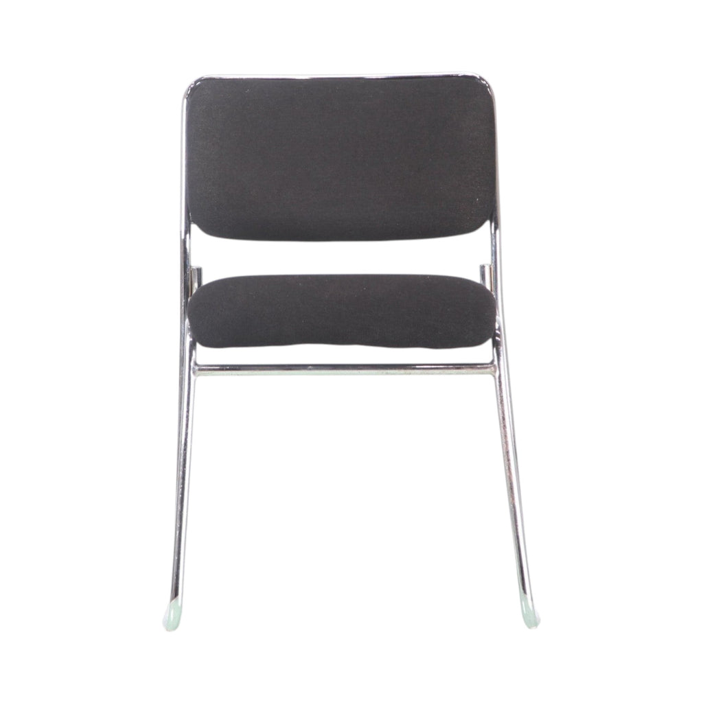 Xiaoyaozuo office chair: Modern black fabric guest chair with sleek chrome frame and cantilever design.