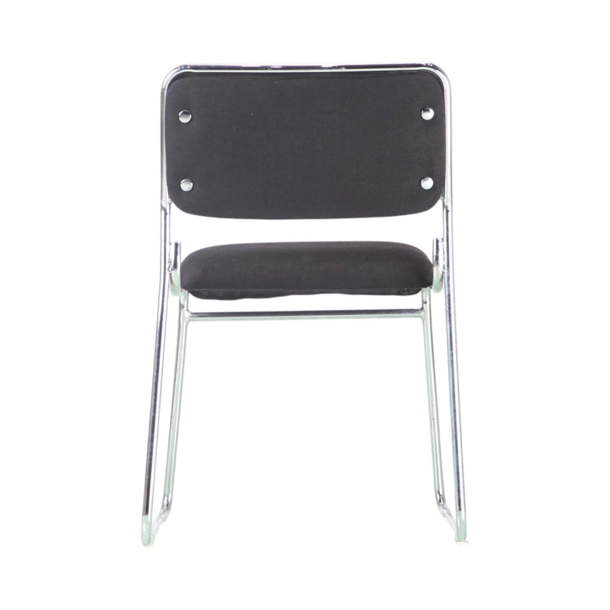Xiaoyaozuo office chair modern black fabric guest chair with sleek chrome frame and cantilever design.