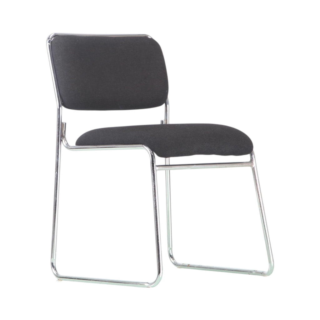 Xiaoyaozuo office chair modern black fabric guest chair with chrome cantilever frame