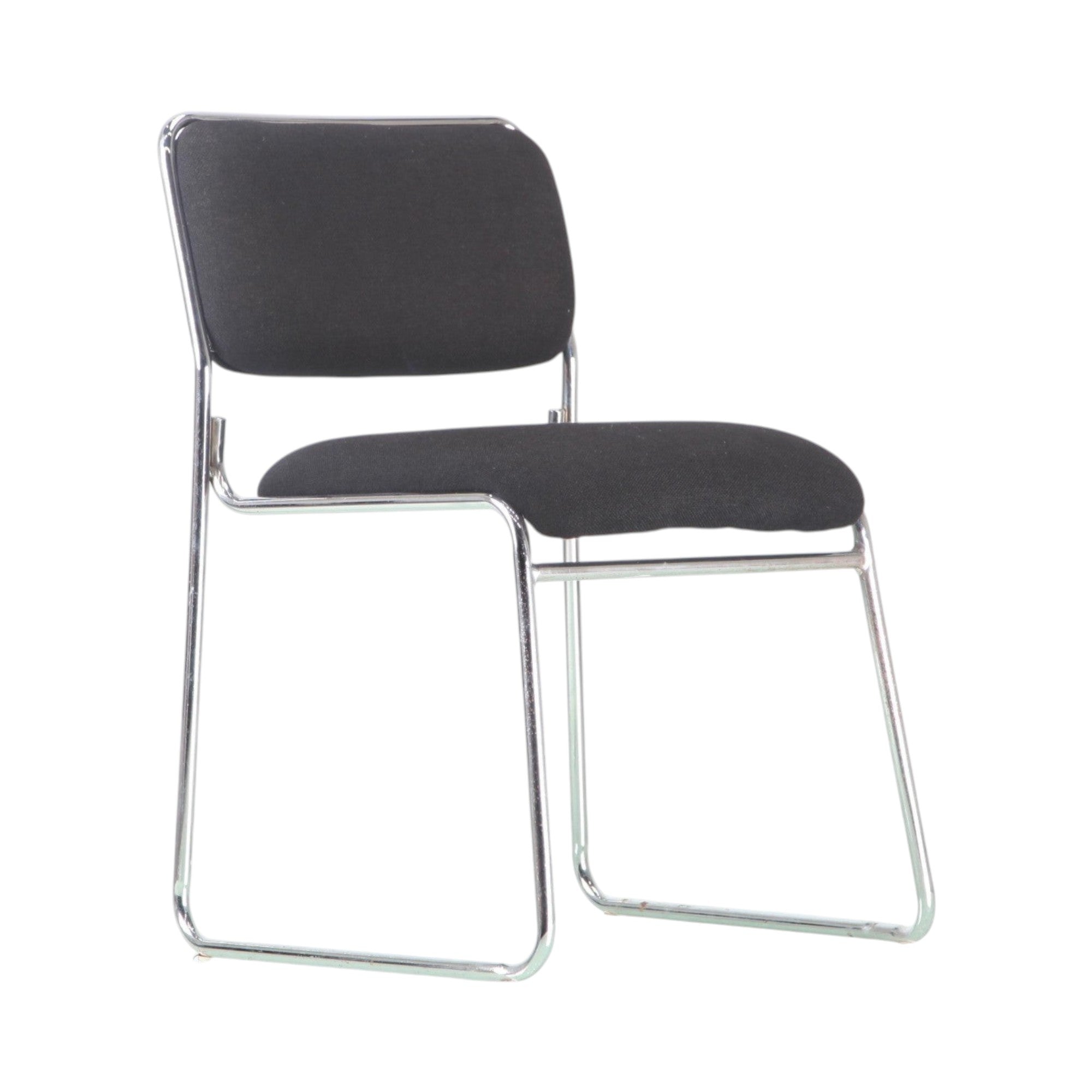 Xiaoyaozuo office chair modern black fabric guest chair with chrome cantilever frame