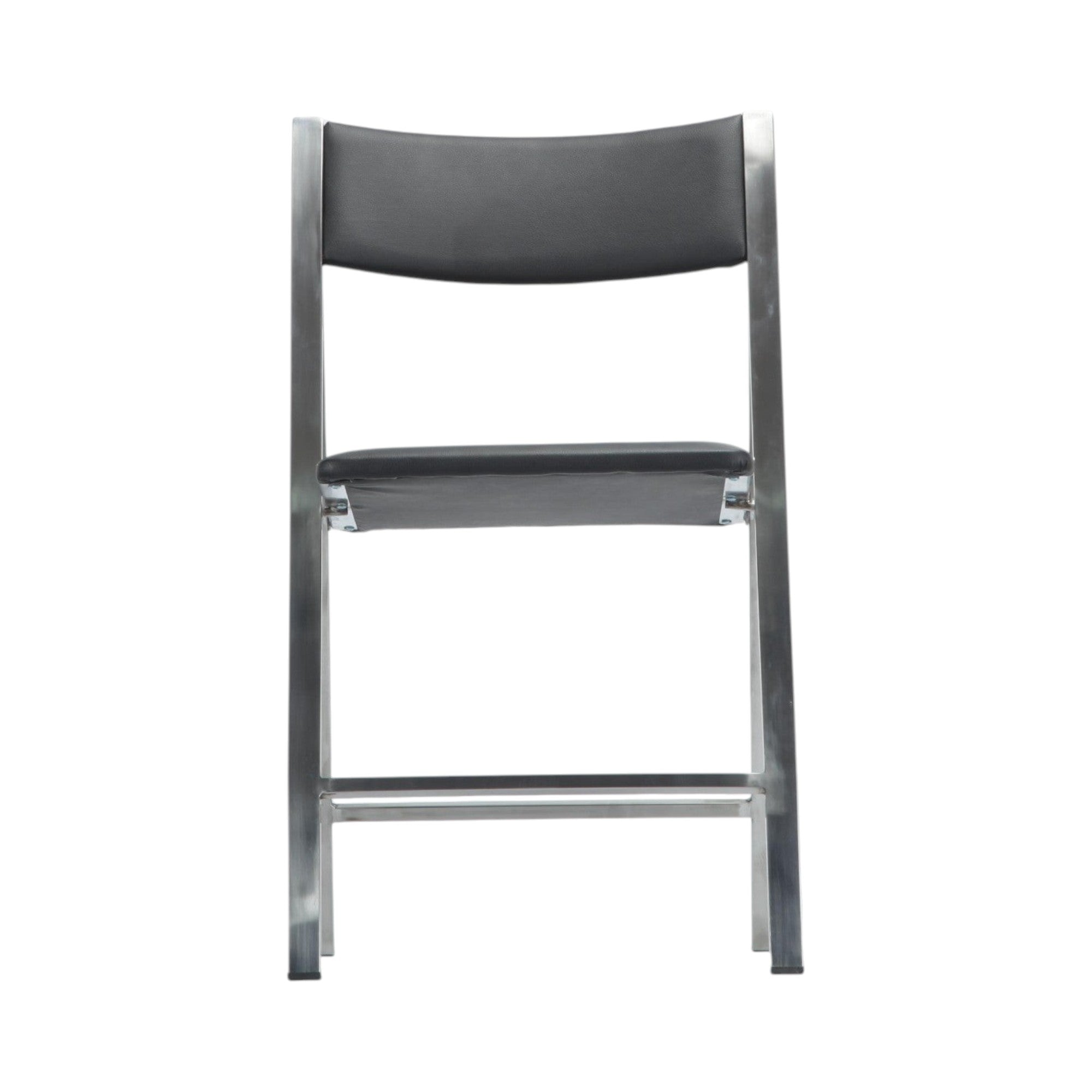 Xiaoyaozuo office chair modern folding chair with black seat and backrest on a white metal frame.