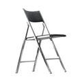Xiaoyaozuo office chair modern folding chair with black seat and backrest on a silver metal frame.