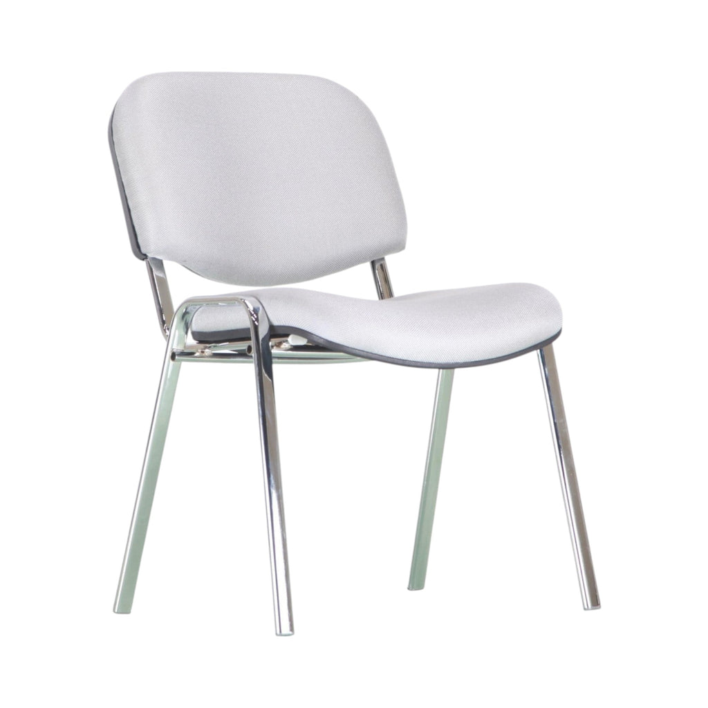 Xiaoyaozuo office chair modern grey fabric guest chair with chrome-plated steel frame