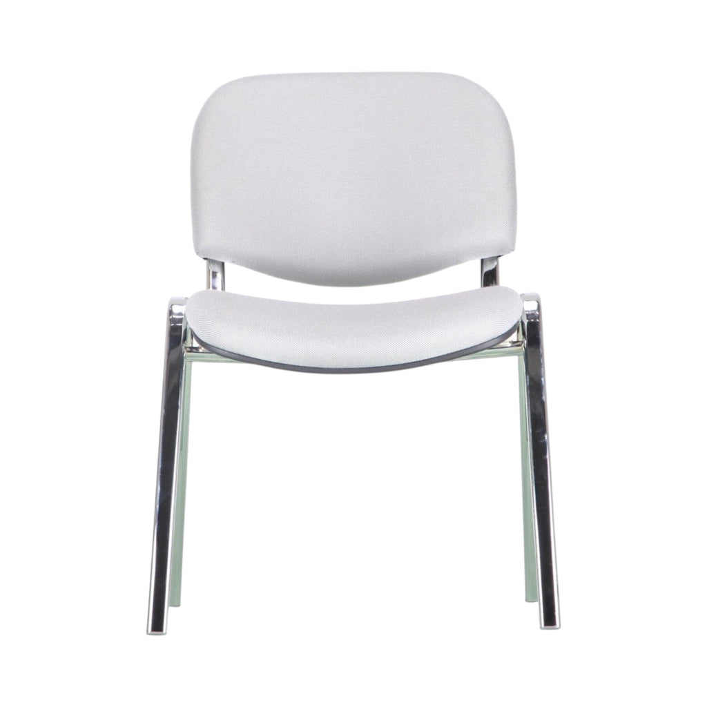 Xiaoyaozuo office chair modern grey fabric guest chair with chrome-plated steel frame
