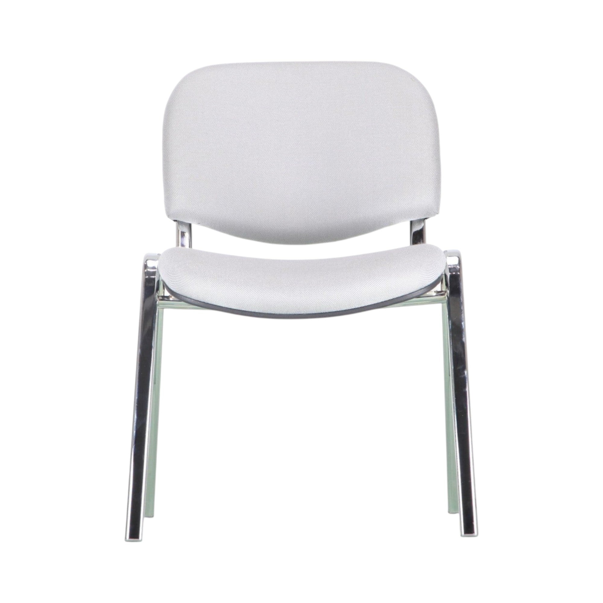 Xiaoyaozuo office chair modern grey fabric guest chair with chrome-plated steel frame