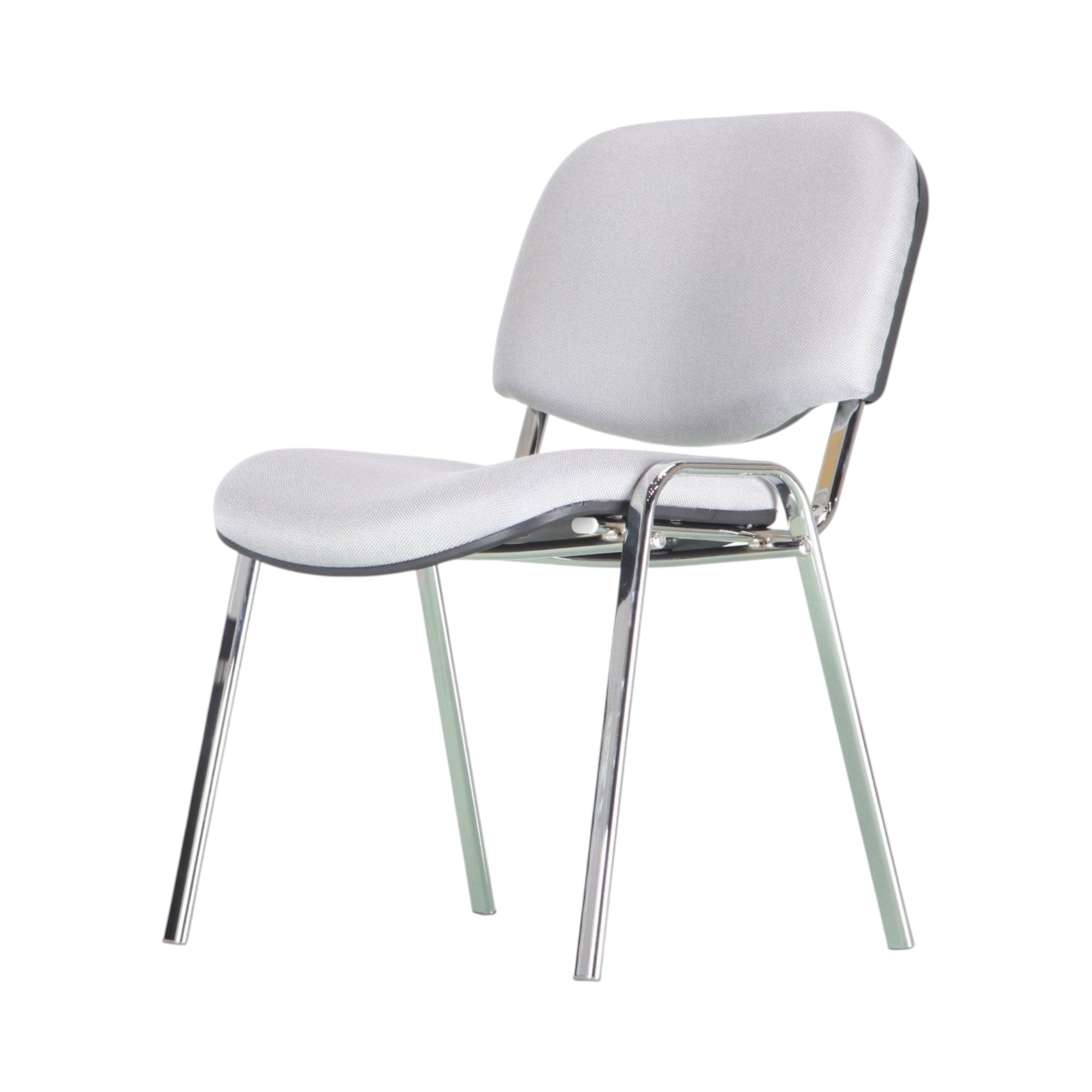 Xiaoyaozuo office chair modern grey fabric guest chair with chrome legs