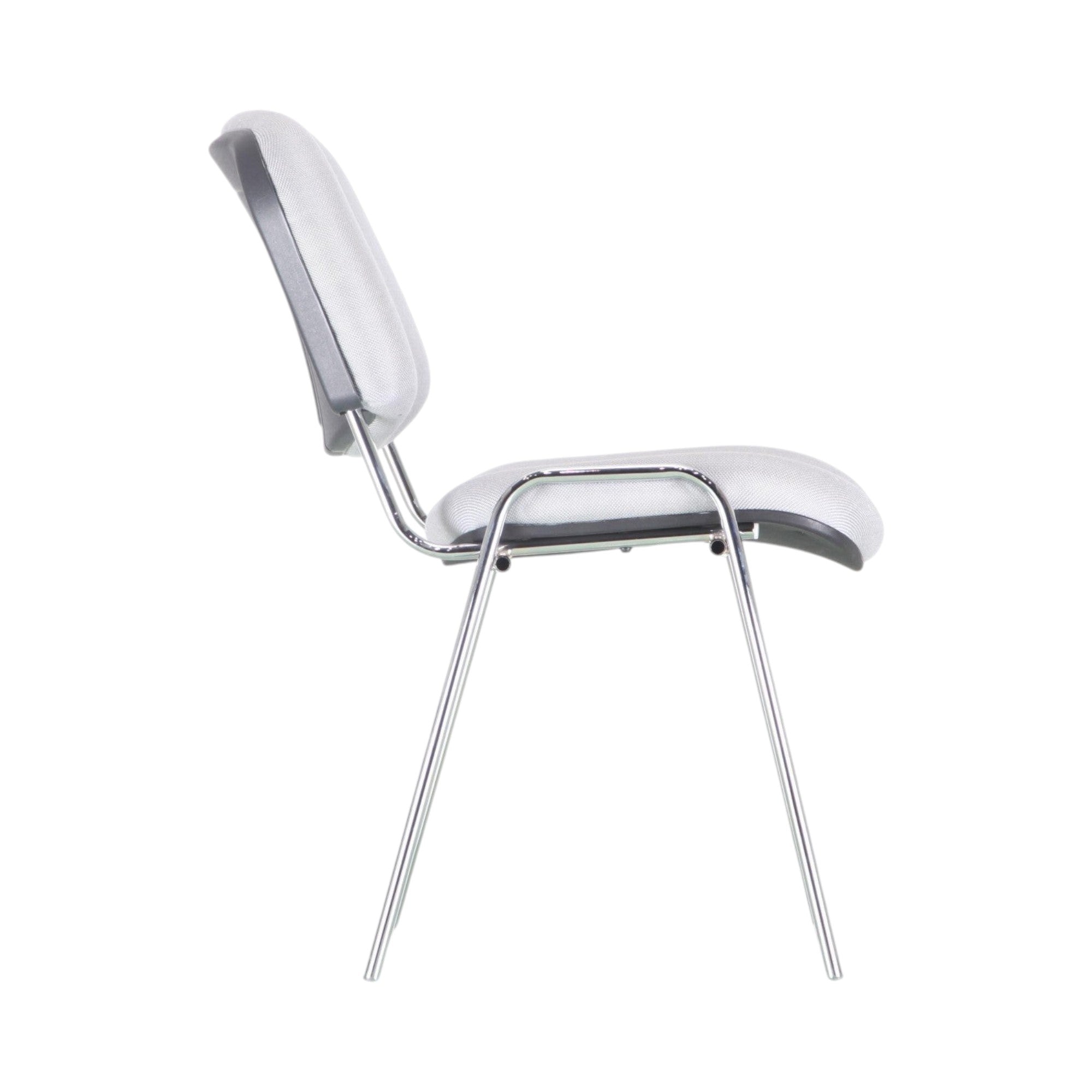 Xiaoyaozuo office chair modern grey fabric guest chair with chrome-plated steel frame