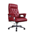 Xiaoyaozuo office chair executive high-back chair in red faux leather with diamond stitching and chrome base.