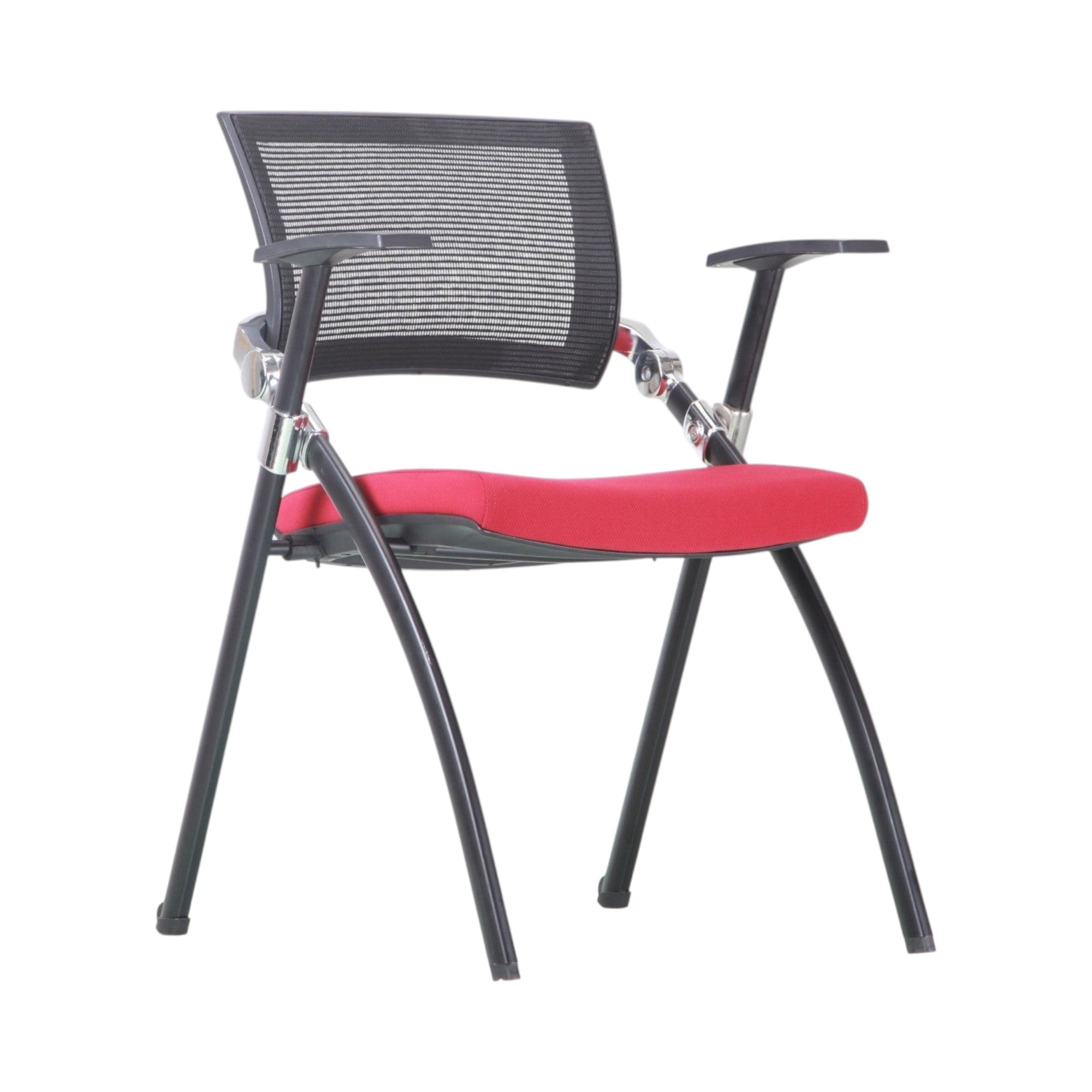 Xiaoyaozuo office chair modern red mesh back conference chair with black frame and armrests