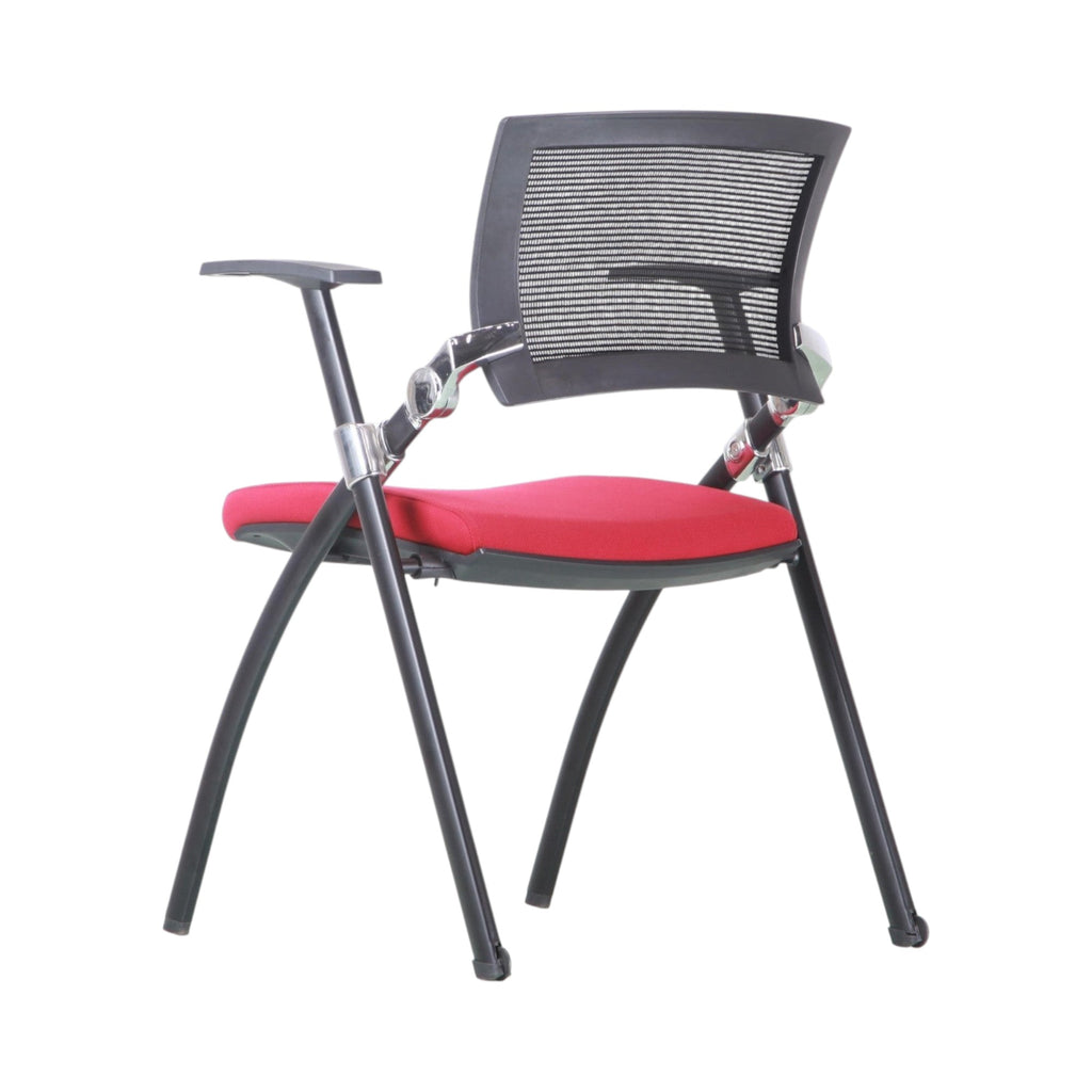 Xiaoyaozuo office chair modern red mesh back conference chair with black frame and armrests