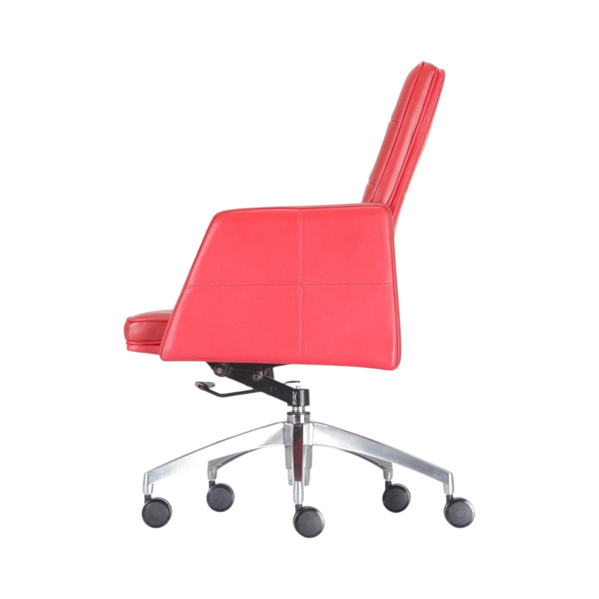 Xiaoyaozuo office chair red tufted executive chair with adjustable height and casters