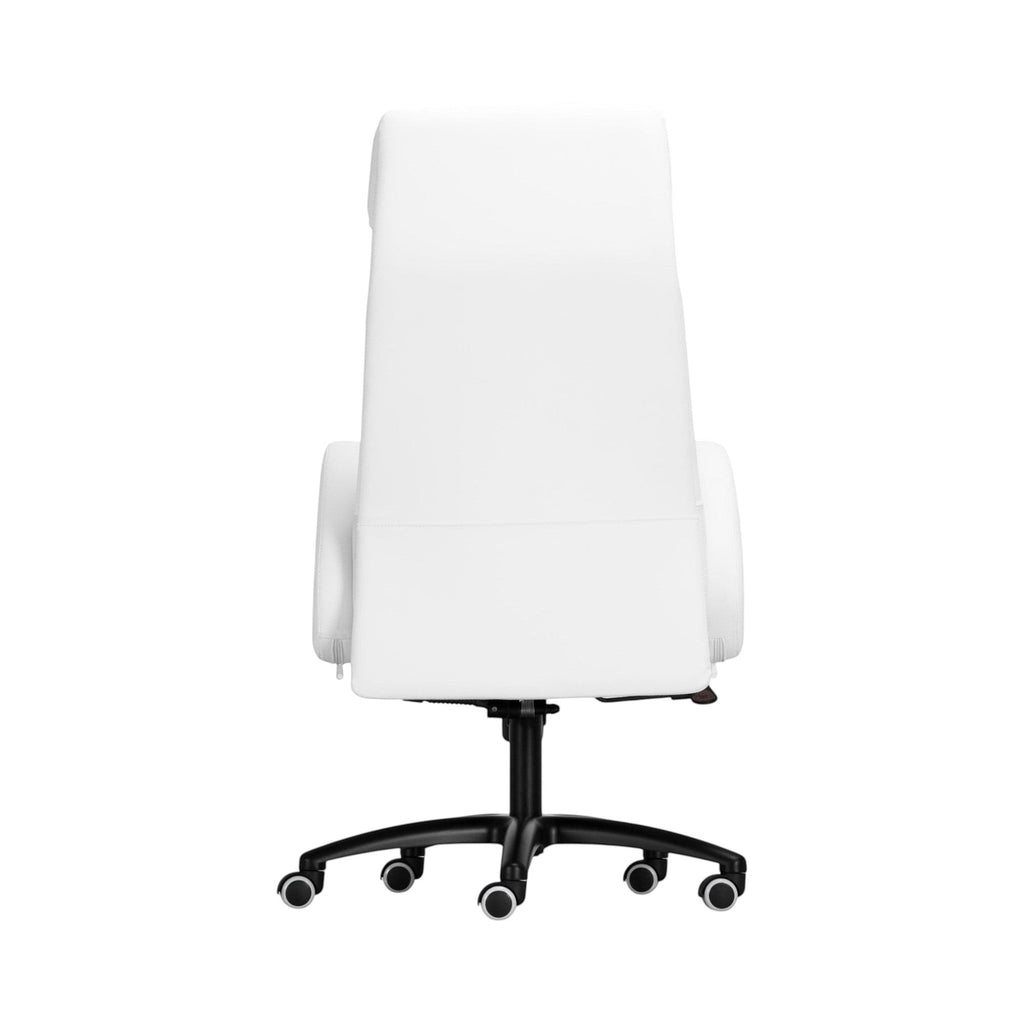Xiaoyaozuo office chair, white and black ergonomic high back gaming chair with plush cushioning and smooth-rolling base.