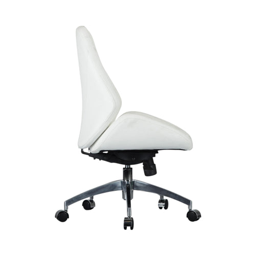 Xiaoyaozuo office chair white faux leather ergonomic executive chair with high back and casters