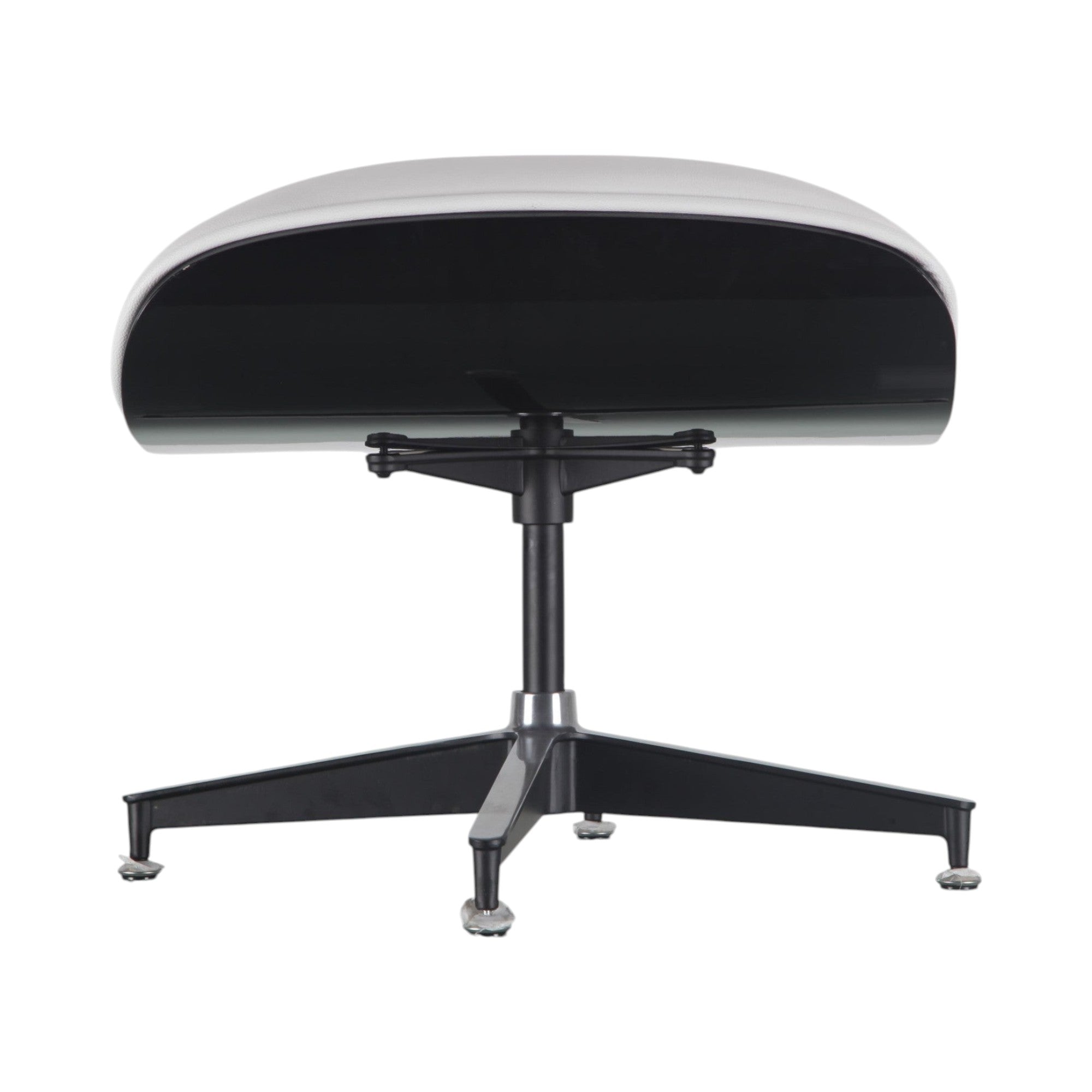 Xiaoyaozuo office chair white leather ottoman with black base and adjustable feet